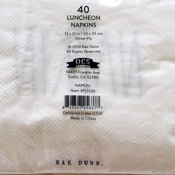 Rae Dunn HAPPY FOURTH Luncheon Napkins - Picture 2 of 2